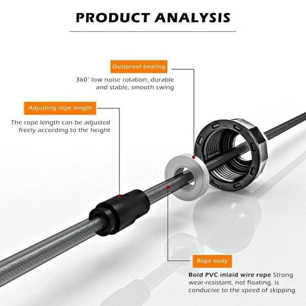 JUMPING ROPE เชือกกระโดด ด้ามจับนุ่ม ปรับระดับได้ - Image 2